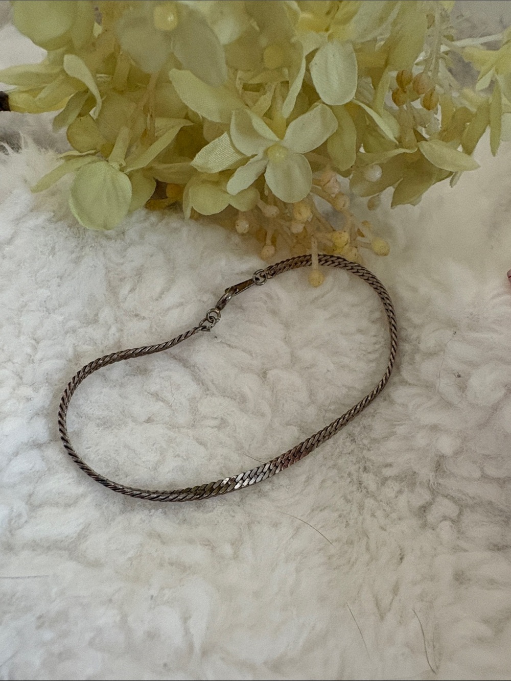 Classic Women's Silver Tone Wheat Chain Bracelet